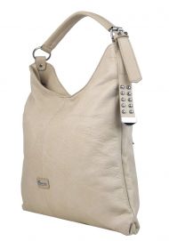 Moderní velká krémová kombinovaná dámská kabelka 3753-DE