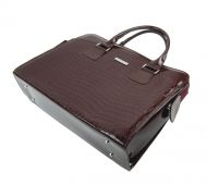 Dámská luxusní taška na notebook bordó lak krokodýl ST01 15.6" GROSSO