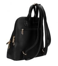 Černý dámský módní batůžek v kroko designu AM0106
