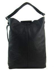 Obrovská černá kožená dámská kabelka / pytel GROSSO