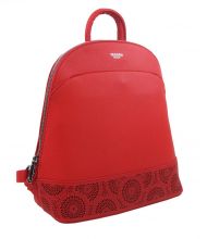 Červený elegantní dámský batoh / kabelka 5234-TS