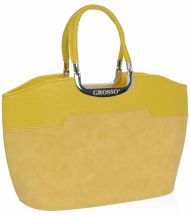 Žlutá hořčicová matná kabelka do ruky S5 GROSSO