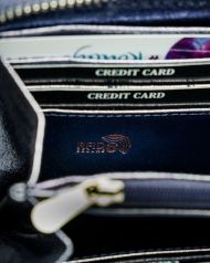 Pierre Andreus Modrá metalická dámská kožená peněženka RFID v dárkové krabičce