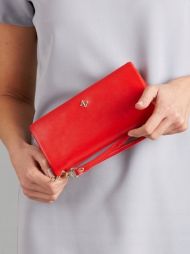 Červená dámská peněženka s obvodovým zipem v krabičce MILANO DESIGN