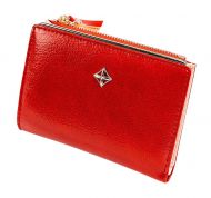 Červená hladká menší dámská peněženka v dárkové krabičce MILANO DESIGN
