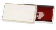 GROSSO Kožená dámská peněženka RFID červená v dárkové krabičce