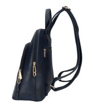 Tmavě modrý dámský módní batůžek v kroko designu AM0106