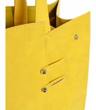 Žlutá moderní obdélníková dámská kabelka S753 GROSSO