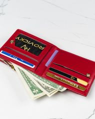 Červená matná dámská peněženka v dárkové krabičce MILANO DESIGN