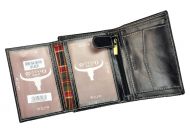 Černá pánská kožená peněženka v krabičce BUFFALO WILD