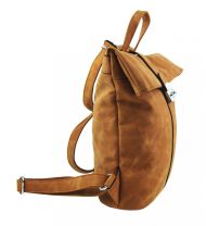 Dámský batoh / kabelka z broušené kůže zelená
