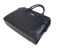 Dámská luxusní černá matná taška na notebook kroko design ST01 15.6&quot; GROSSO