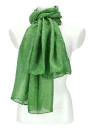Dámský letní jednobarevný šátek / šála 180x90 cm zelená