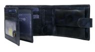 Kožená tmavě modrá pánská peněženka RFID v krabičce BUFFALO WILD