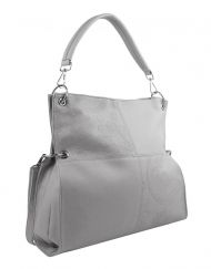 Velká libovolně nositelná dámská kabelka 5381-BB světle šedá