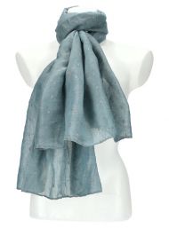 Dámský letní jednobarevný šátek / šála 180x90 cm modrá