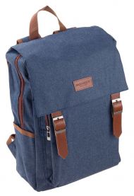 Modrý batoh s klopou pro notebook do 15,6 palce Rovicky