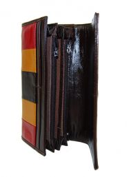 Luxusní kávová kožená dámská magnetická peněženka v krabičce Cossroll 261-9813B