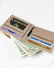 Béžová hadí dámská peněženka v dárkové krabičce MILANO DESIGN