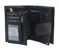 Kožená dámská černá peněženka v dárkové krabičce GROSSO