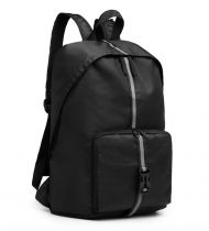 KONO Černý lehký skládací cestovní nepromokavý batoh s reflexním páskem