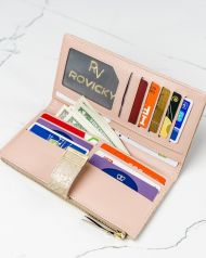 Béžová hadí dámská peněženka v dárkové krabičce MILANO DESIGN