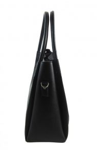 Černá dámská kabelka s rastrem S726 GROSSO