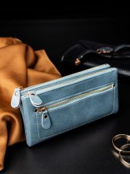 Prostorná modrá dámská peněženka v krabičce MILANO DESIGN