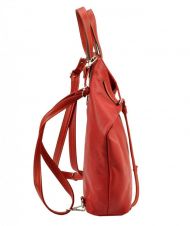 Pierre Cardin Kožená velká dámská kabelka do ruky / batoh tmavě béžová (hnědo-šedá)