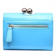 Módní dámská peněženka světle modrý lak Miss Lulu