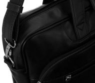 Pánská koženková taška pro notebook 15,6 palce černá