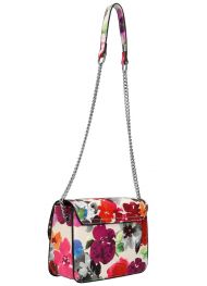 Crossbody dámská kabelka na řetízku v květovaném motivu XS7033 béžová