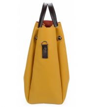 Žlutá hořčicová elegantní dámská kabelka S728 GROSSO