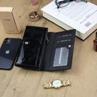 Gregorio Kožená černá dámská peněženka s motýly v dárkové krabičce