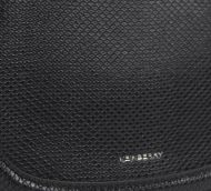 Černá oblá crossbody dámská kabelka v hadím designu NEW BERRY