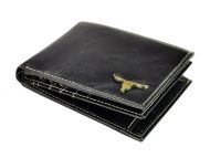 Černá pánská kožená peněženka v krabičce WILD