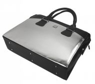 PUNCE LC-01 Stříbrná dámská kabelka pro notebook do 15.6 palce