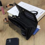 Gregorio Kožená černá dámská peněženka s motýly v dárkové krabičce