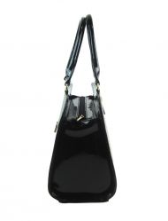 Černá elegantní kroko dámská kabelka S411 GROSSO