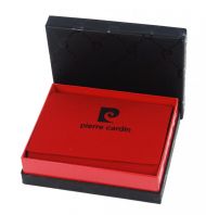 Pierre Cardin černo-kaštanová pánská kožená peněženka v krabičce