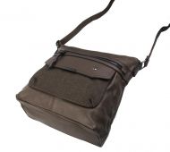 Crossbody šedo-hnědá dámská kabelka střední velikosti XH5010