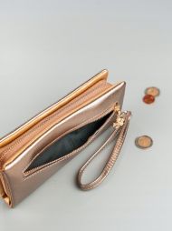 Zlatá dámská peněženka s obvodovým zipem v krabičce MILANO DESIGN