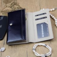 Gregorio Kožená modrá matná dámská peněženka v dárkové krabičce