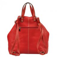 Pierre Cardin Kožená velká dámská kabelka do ruky / batoh tmavě béžová (hnědo-šedá)