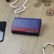 Gregorio Kožená modro-červená dámská peněženka v dárkové krabičce