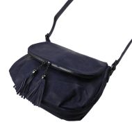 Crossbody dámská měkká kabelka tmavě modrá