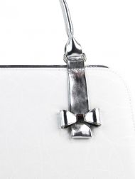 Bílo-stříbrná elegantní dámská kabelka S411 GROSSO