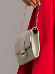 Stříbrné dámské psaníčko / kabelka se zlatým nádechem W66 ROVICKY