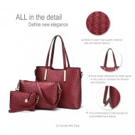 Praktický lakovaný dámský kabelkový set 3v1 Miss Lulu červená