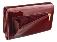 Gregorio červená lakovaná dámská kožená peněženka v dárkové krabičce